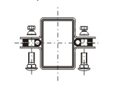 Příchytka plotového dílce - průběžná zelená - jackl 60 x 40 mm